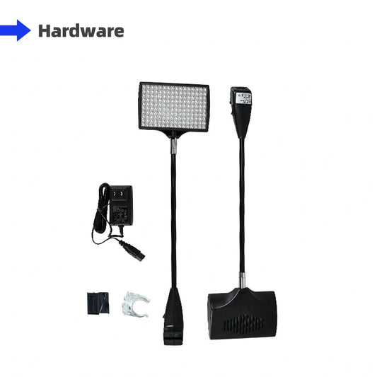 LED lights for trade show displays mounted on fabric backdrop stand