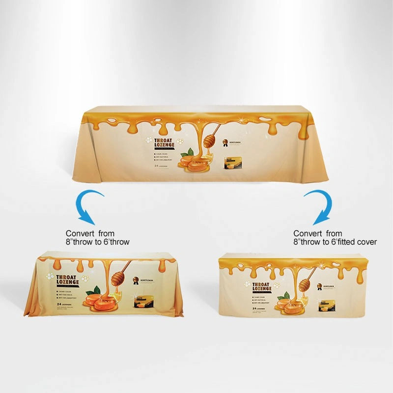 Convertible table cover for conferences and expos
