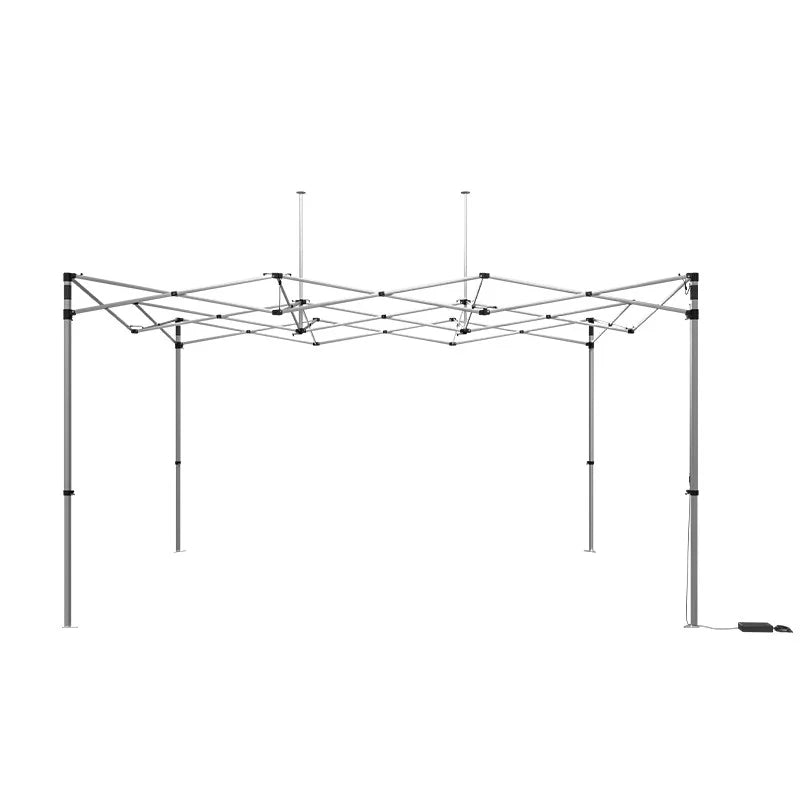 10x15 LED event tent with bright overhead lighting for markets, exhibitions, and brand activations.