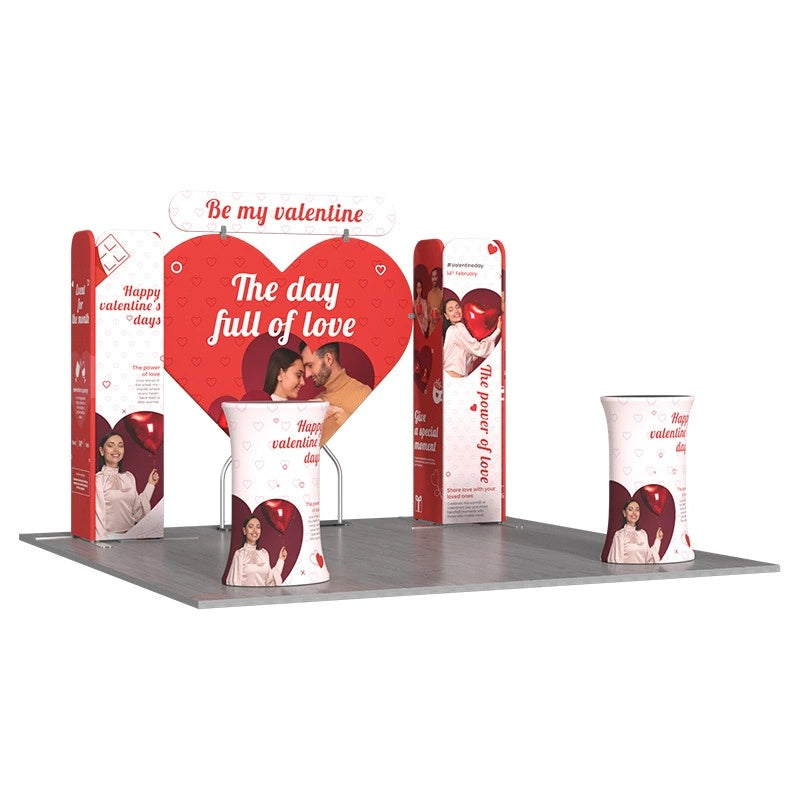 Complete 10x10 exhibition booth kit designed for product launches, trade fairs, and corporate events