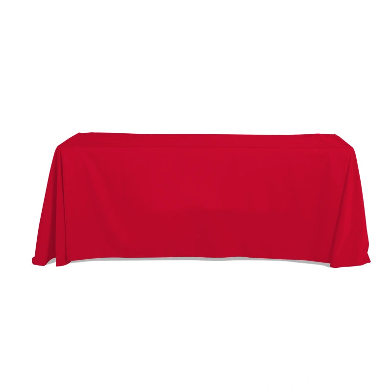 Professional blank event table cover with smooth fabric finish