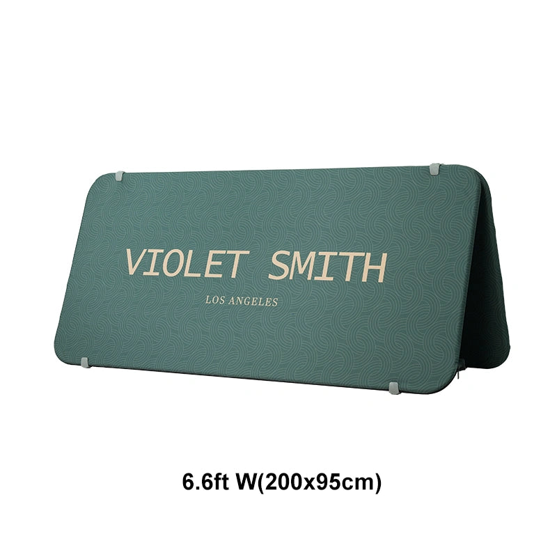 Retail storefront display stand with custom graphics