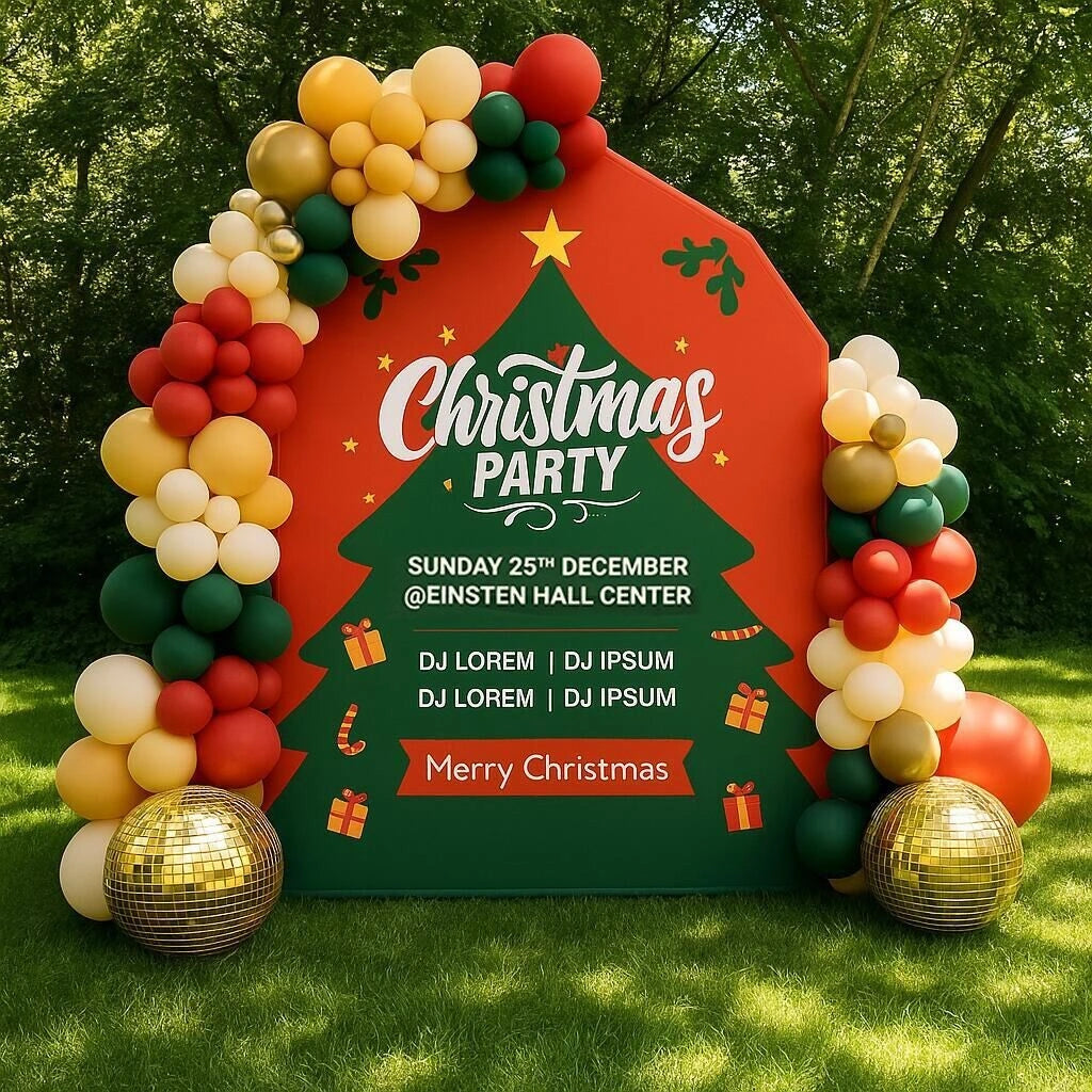 Freestanding barn arch backdrop setup ideal for photo booths and celebrations