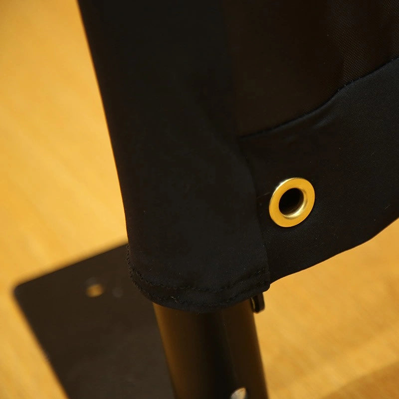 Close-up of high-quality print on barricade cover fabric