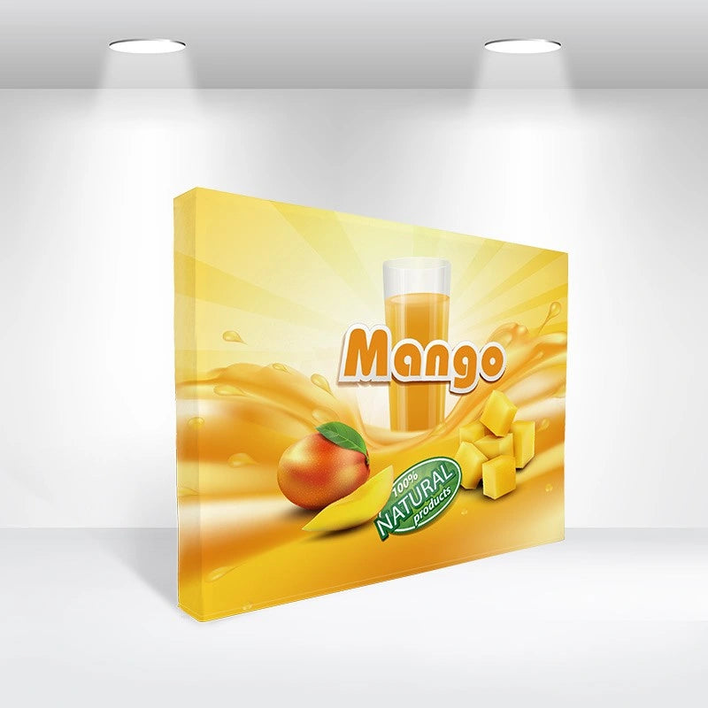 Straight tension fabric popup display booth setup