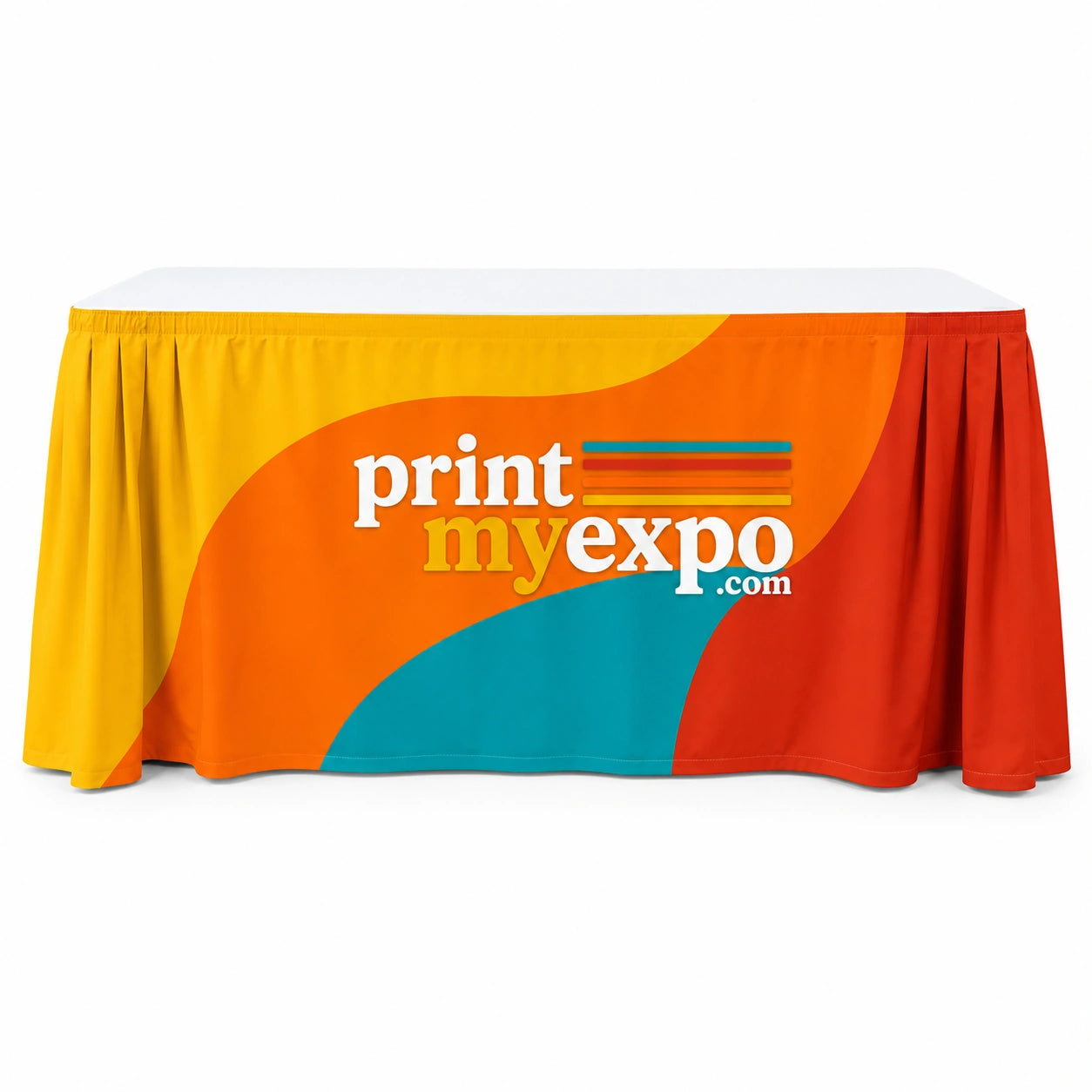 Custom Table Skirt Without Top with full-color printed graphics