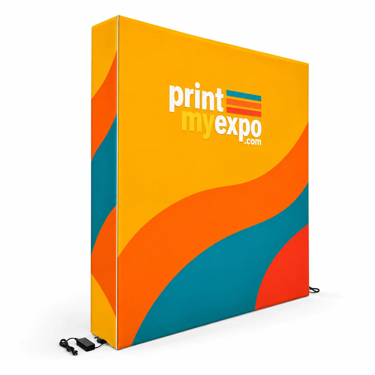 PrintMyExpo SEG Fabric Popup Display with custom graphics for trade shows and branded events