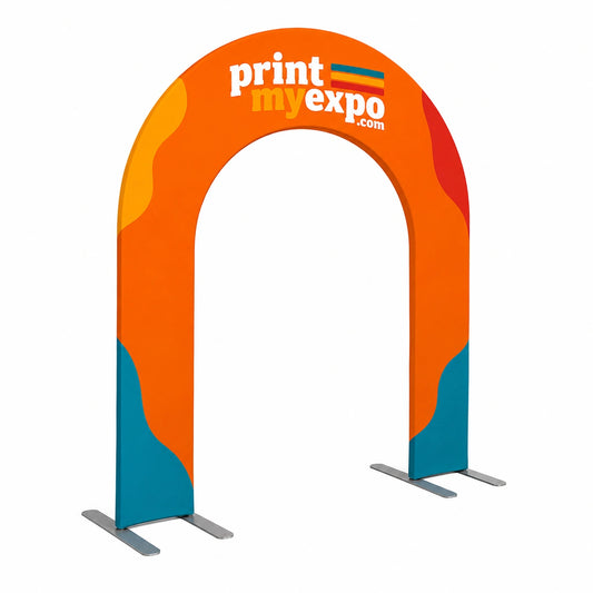 PrintMyExpo Open Arch Backdrop for custom wedding ceremonies, event entrances, celebrations, and photo settings