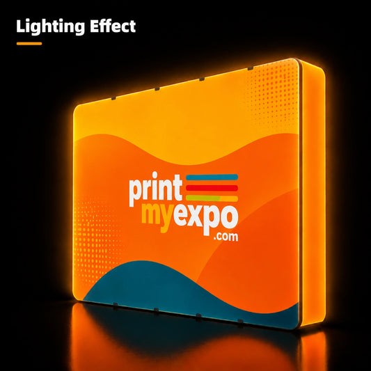 Custom 3D Straight Backdrop with round corners for trade show displays