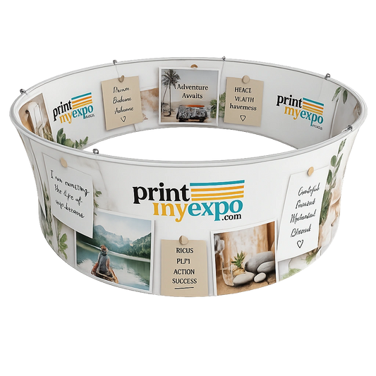 Circle Vision Board Hanging Display with custom motivational graphics