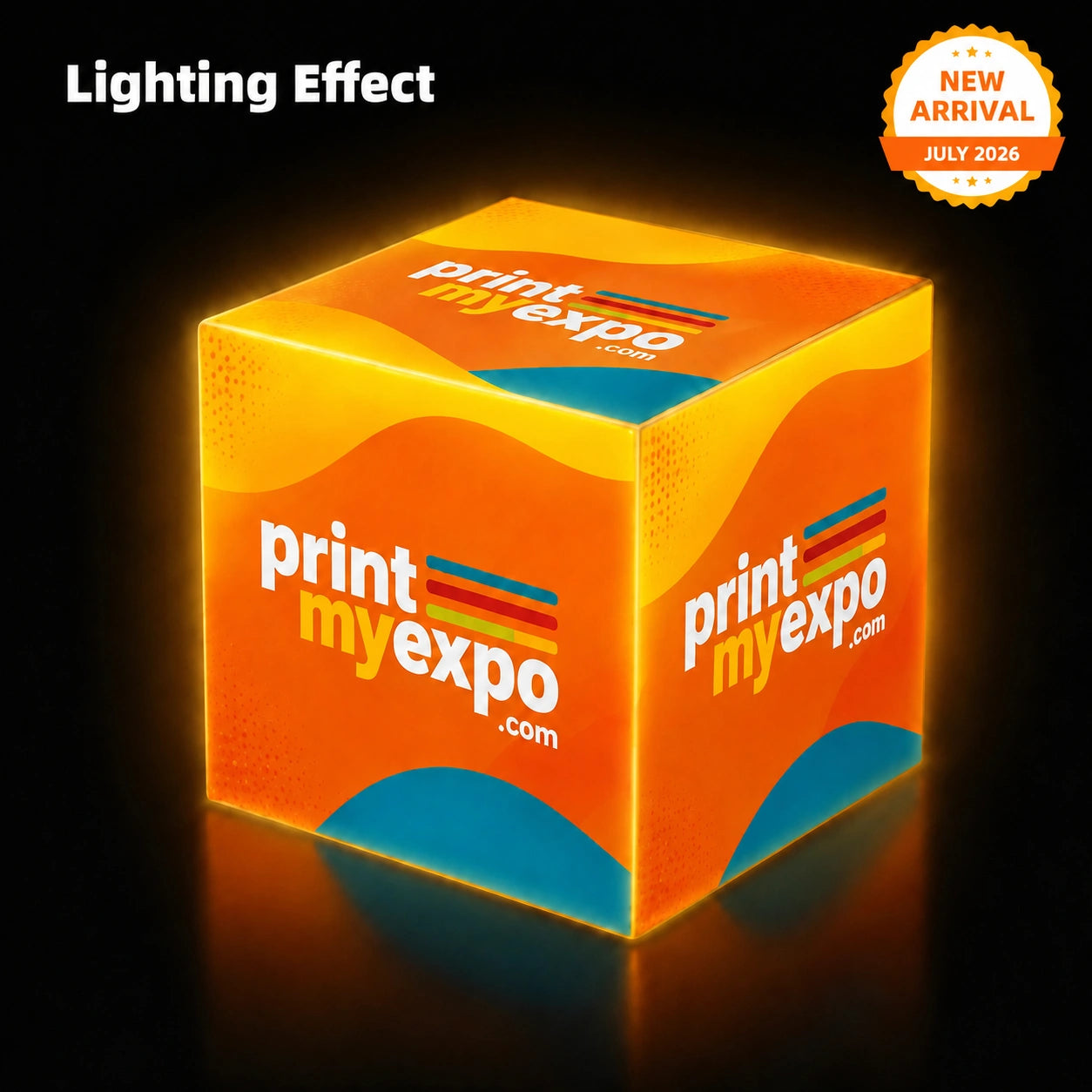 Portable backlit 3D Cube Display for events, expos, and retail displays