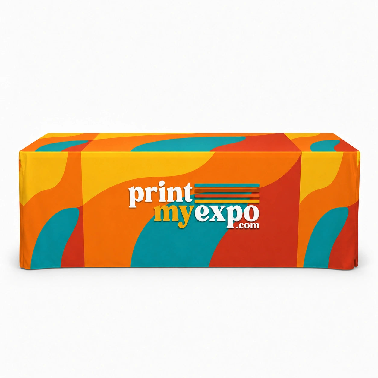 Custom fitted table cover with logo printing