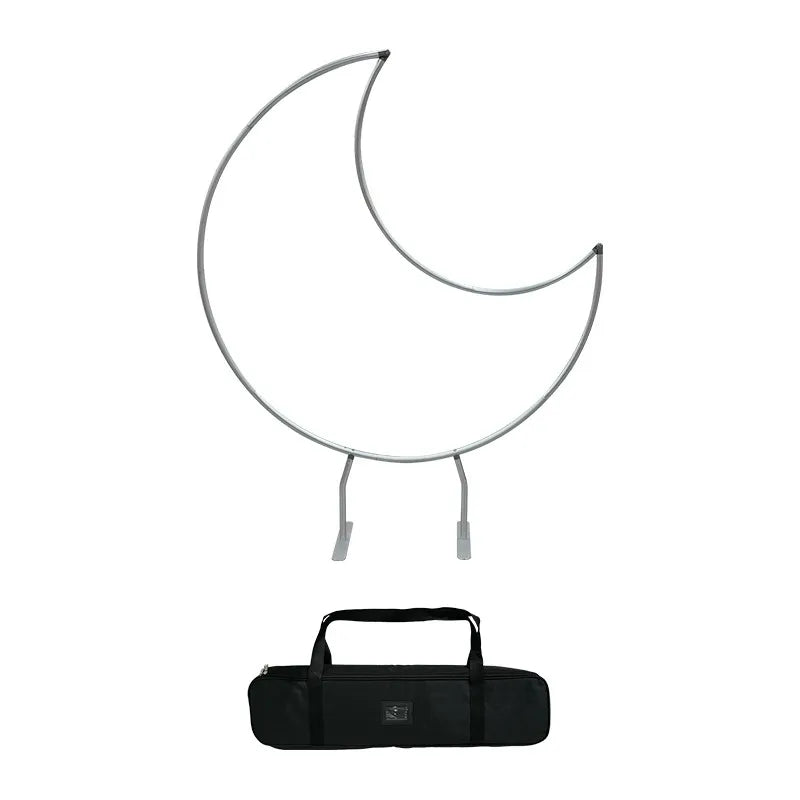 Custom printed crescent moon backdrop with smooth tension fabric finish