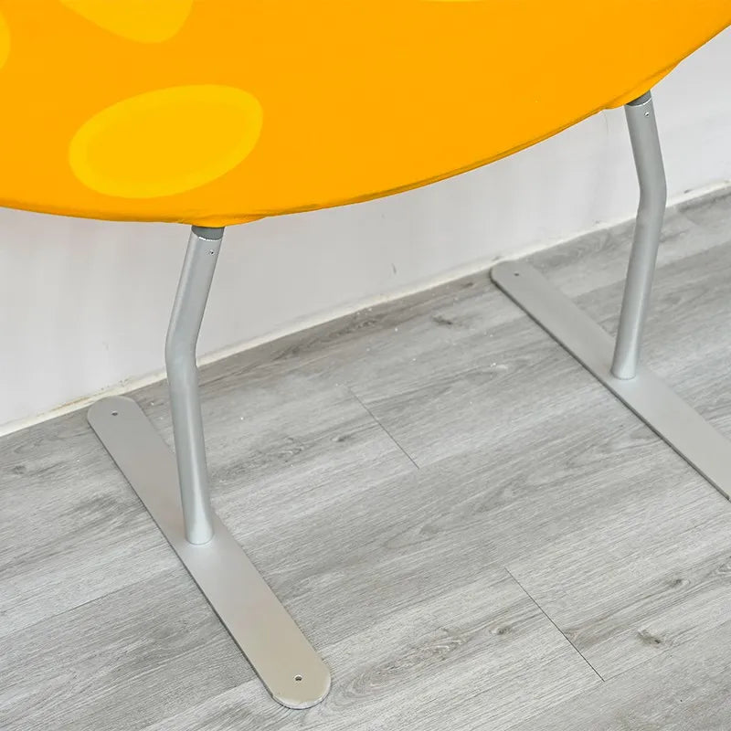 Tension fabric crescent moon backdrop ideal for indoor event decoration