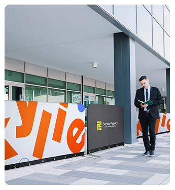 Crowd Control Barriers - Flame-Retardant 240g Tension Fabric