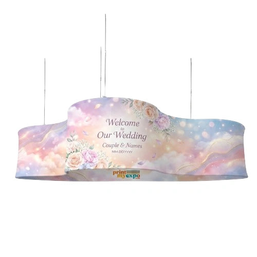 Dreamy Wedding Cloud Welcome Sign hanging display