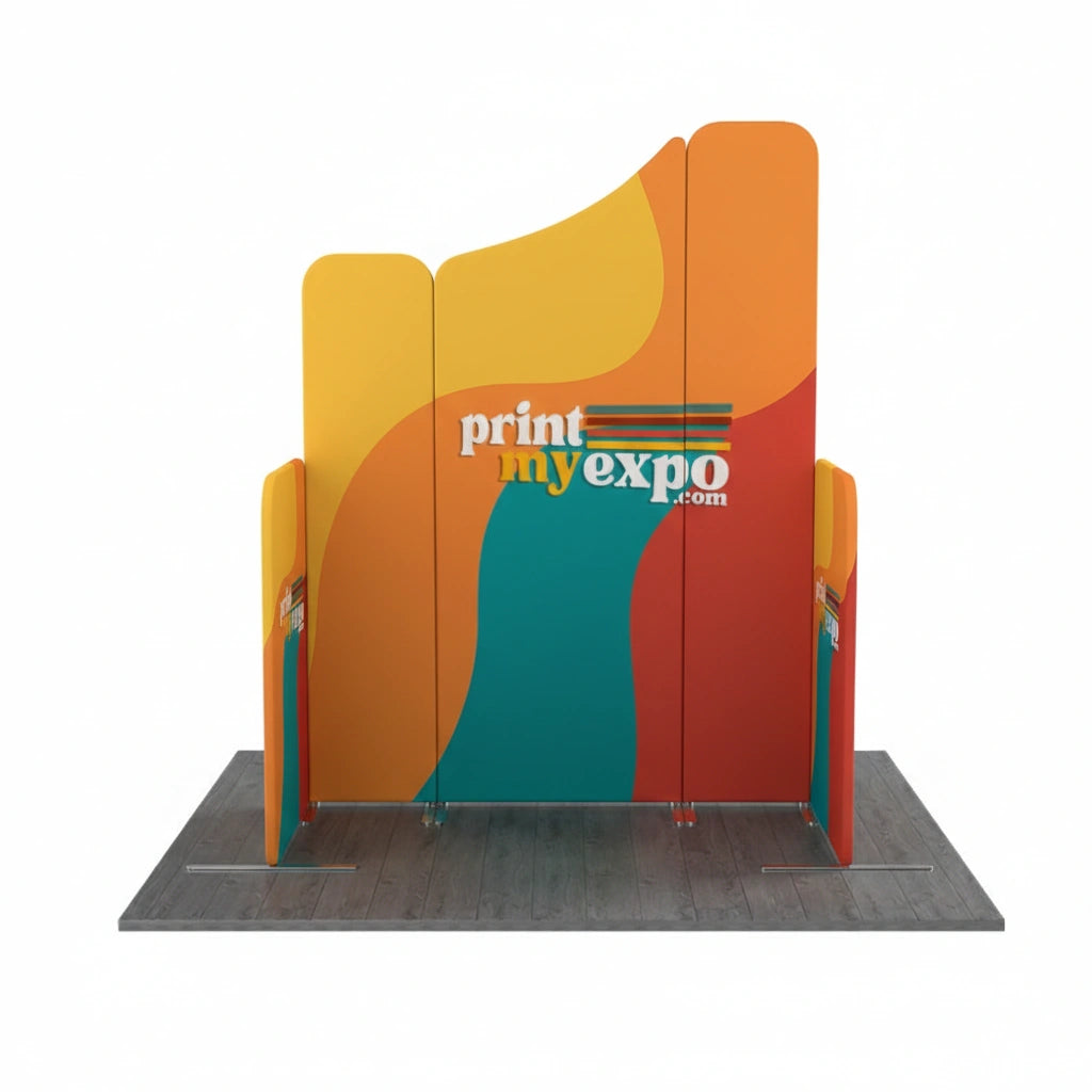 6.5x6.5ft magnetic modular fabric display C configuration