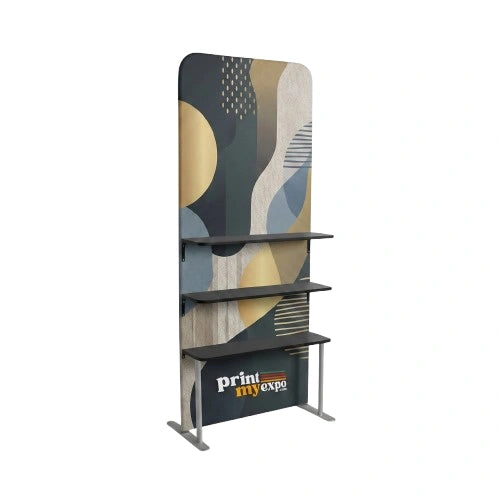 Retail tension fabric display stand for in-store promotions