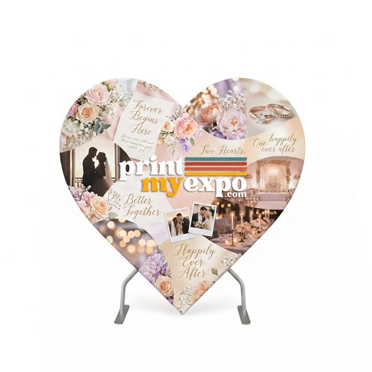 Romantic Wedding Heart Shaped Backdrop for reception stage