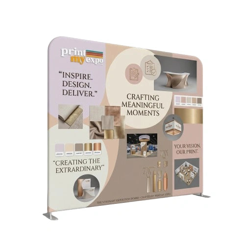 Vision Board Display Stand with custom full-color fabric graphic large-format manifestation wall stand for home and studio