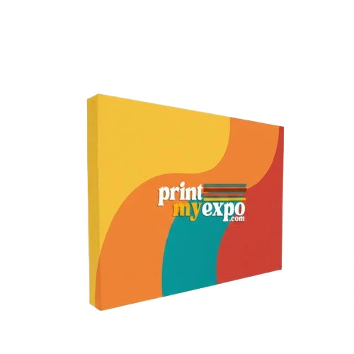 Straight fabric popup display for trade shows and exhibitions