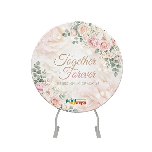 Floral Wedding Round Backdrop Stand for wedding stage décor
