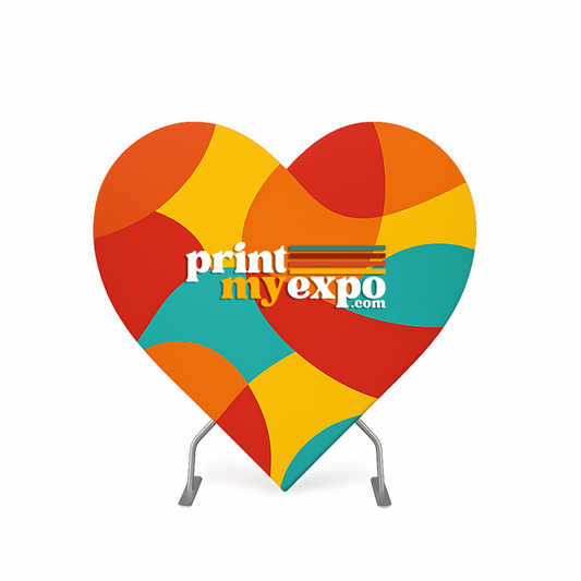 Heart Shaped Backdrop - Flame-Retardant 240g Tension Fabric