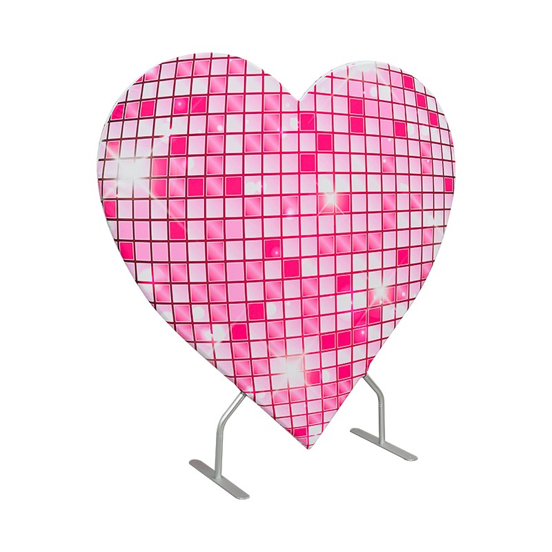 Heart Shaped Backdrop - Flame-Retardant 240g Tension Fabric