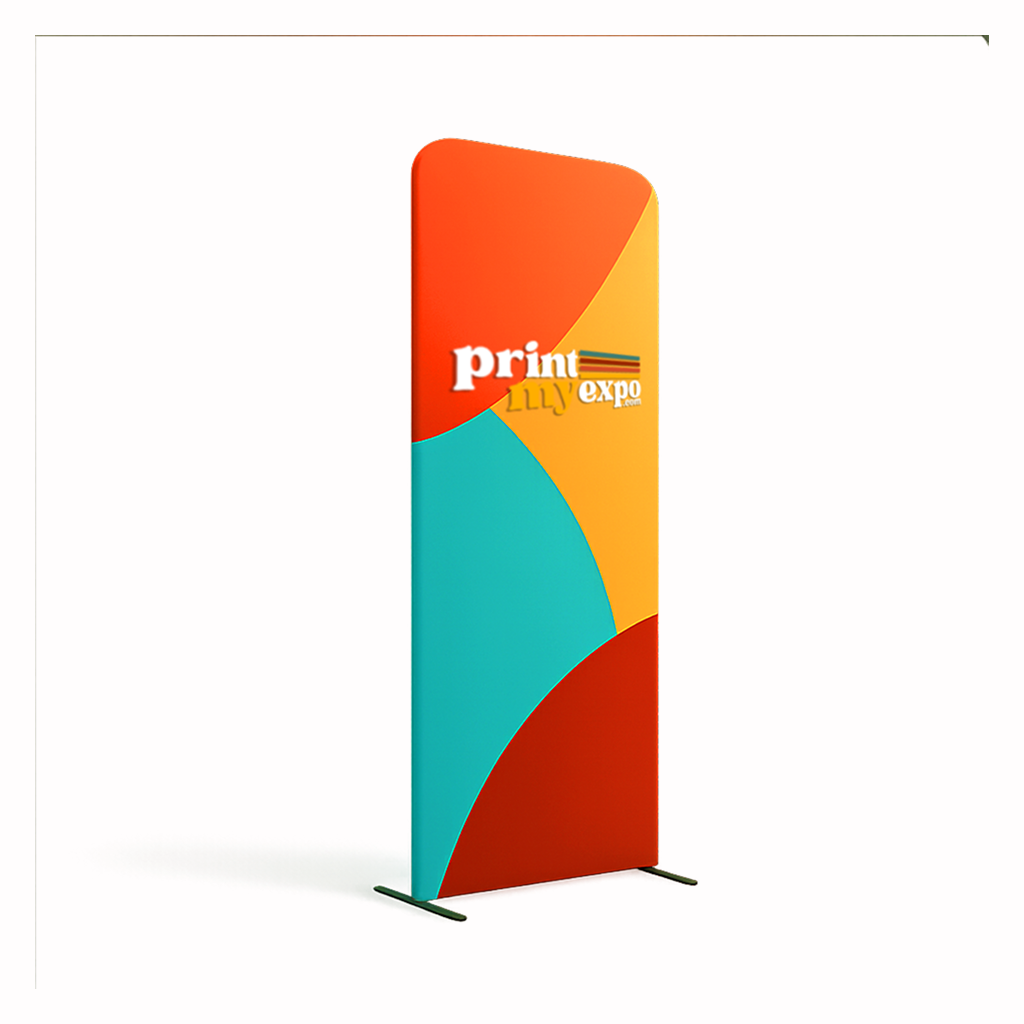 Magnetic Straight Fabric Banner Stand - Flame-Retardant 240g Tension Fabric