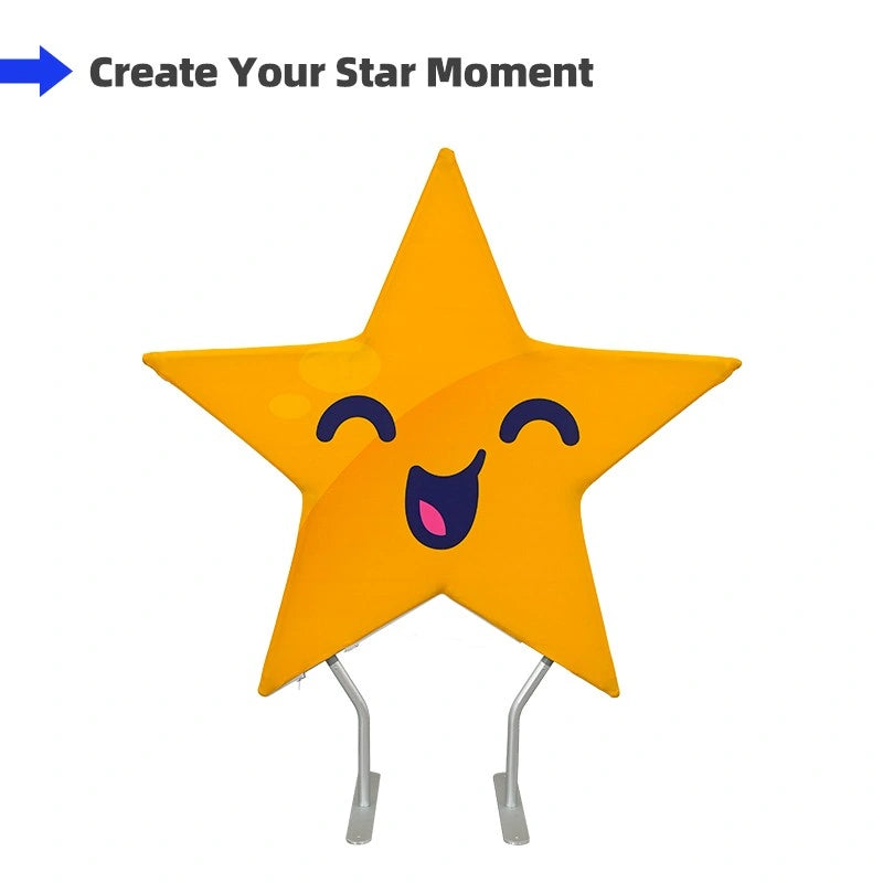 Flame-retardant 240g tension fabric pentagram shaped backdrop display