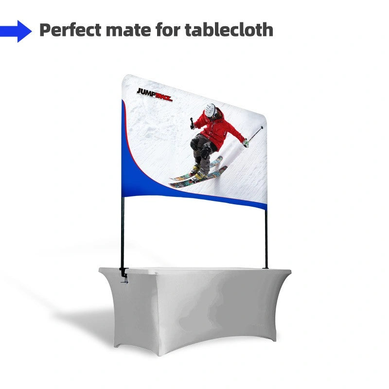 Custom printed tabletop banner display for retail promotions