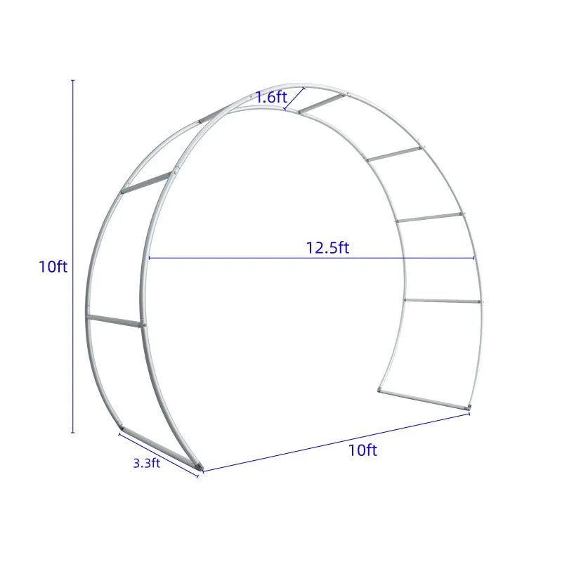 Custom printed event archway with lightweight aluminum frame and stretch fabric graphics