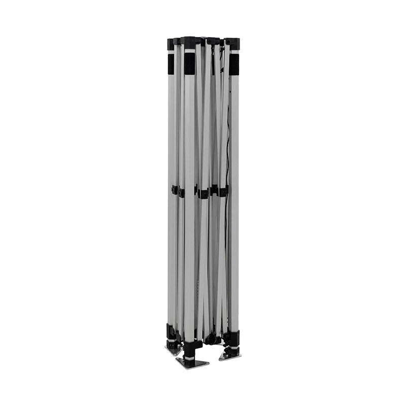 LED lighted canopy tent frame for trade shows and promotional displays