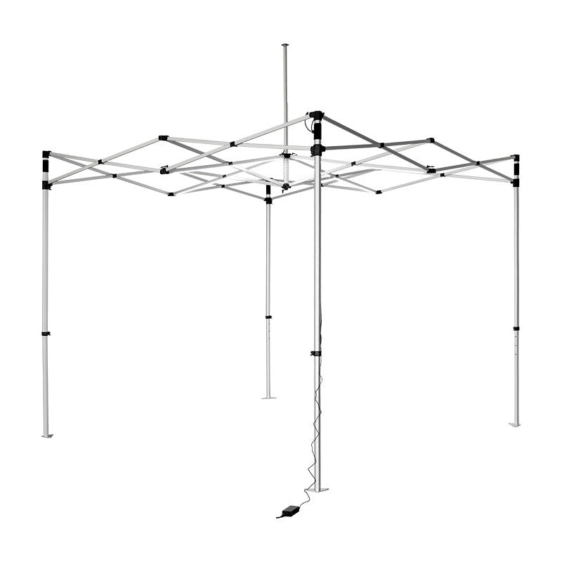 Backlit canopy tent frame with custom branding display