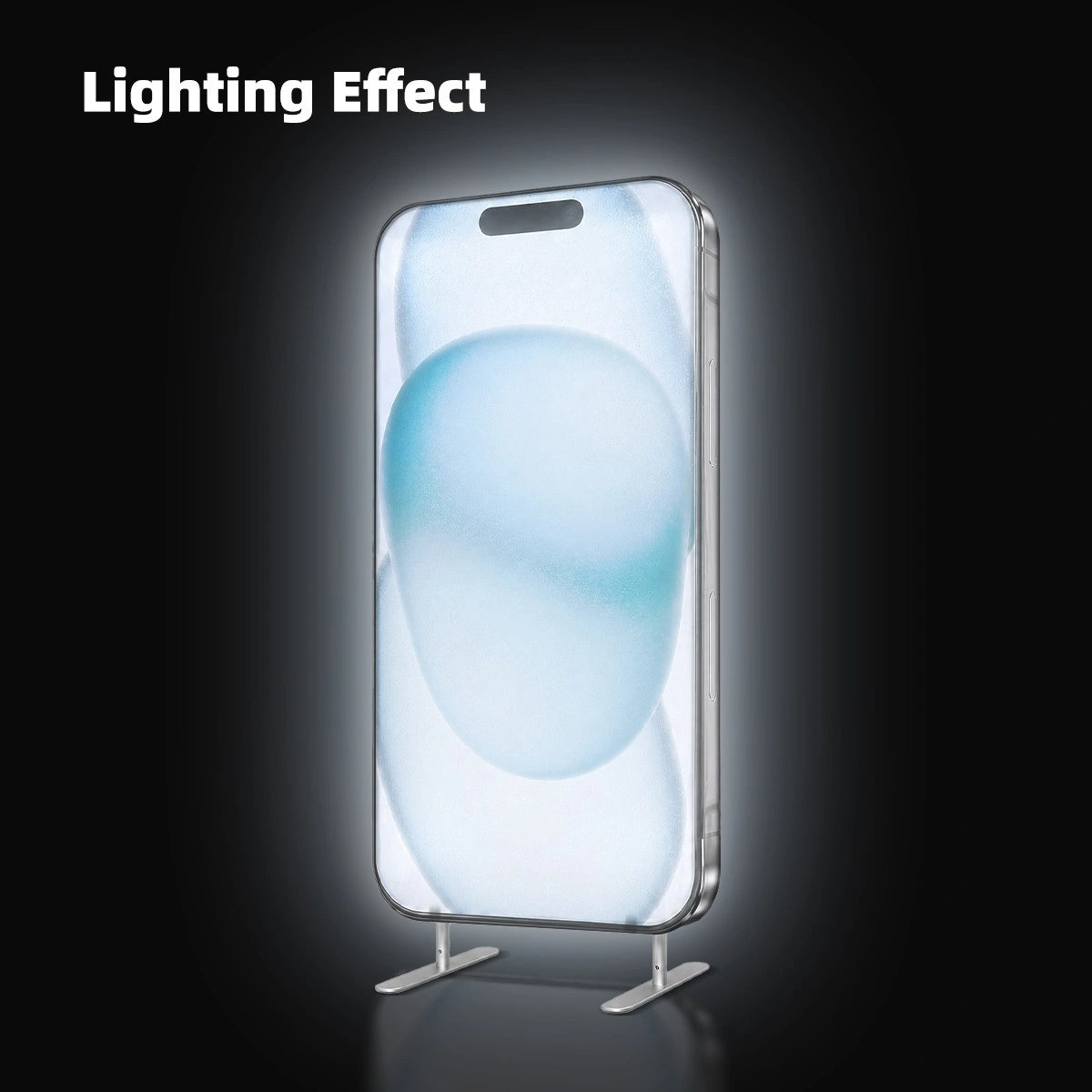 Smartphone-inspired exhibit display stand with custom printed graphics