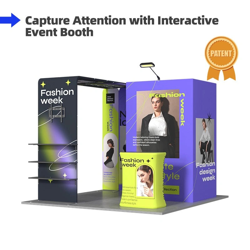 Custom 10x10 trade show booth kit D4 designed for business expos, conferences, and promotional events