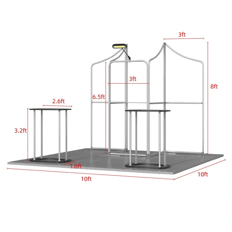Business exhibition booth kit B9 designed to organize product displays and communicate your brand with clarity