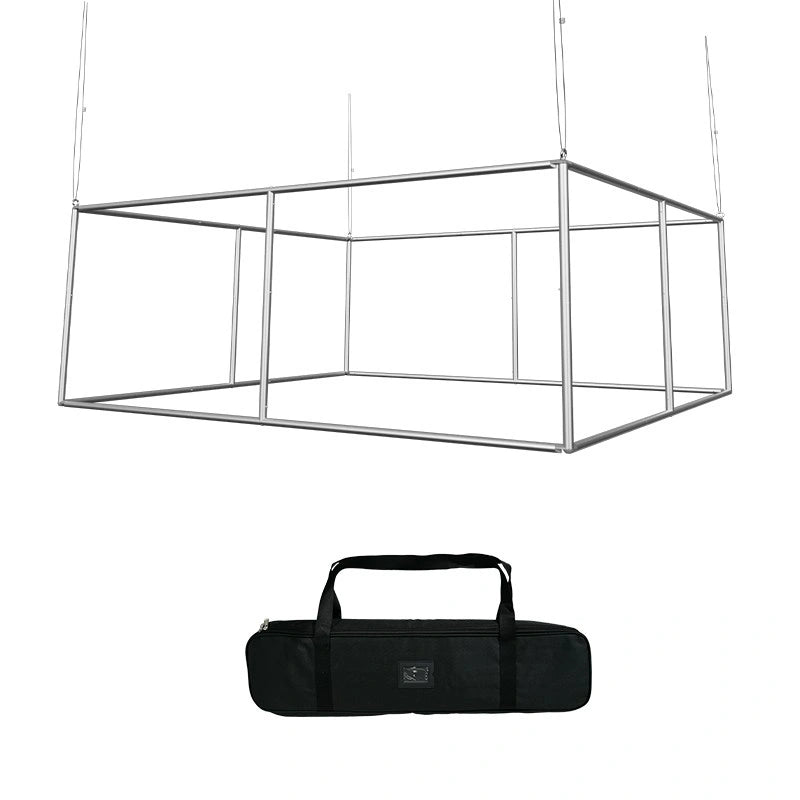 Trade show rectangle hanging sign with aluminum frame