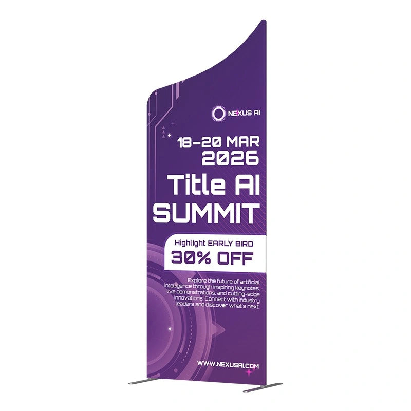 10x10ft custom expo booth kit with branded fabric displays for product launches, conventions, and trade fairs.