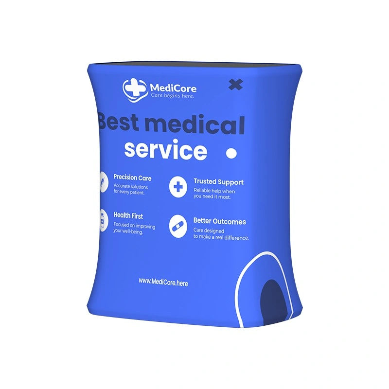 Trade show booth kit A6 with coordinated branded displays for impactful product demonstrations