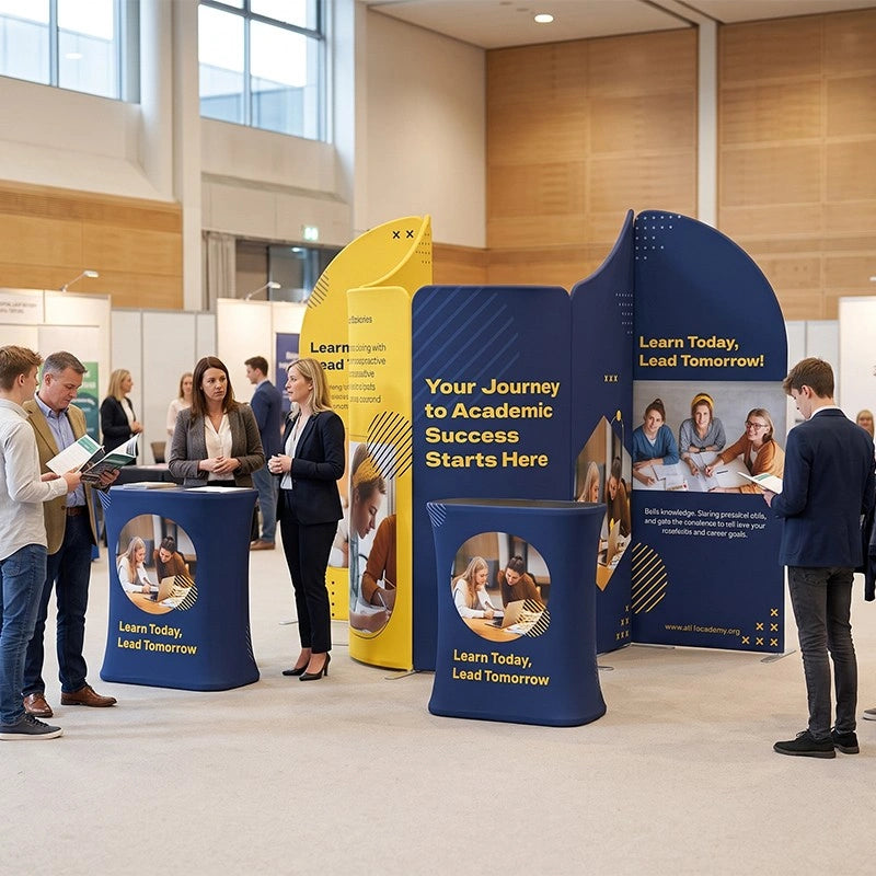 Modular B12 trade show booth kit with coordinated display components for connected brand presentations