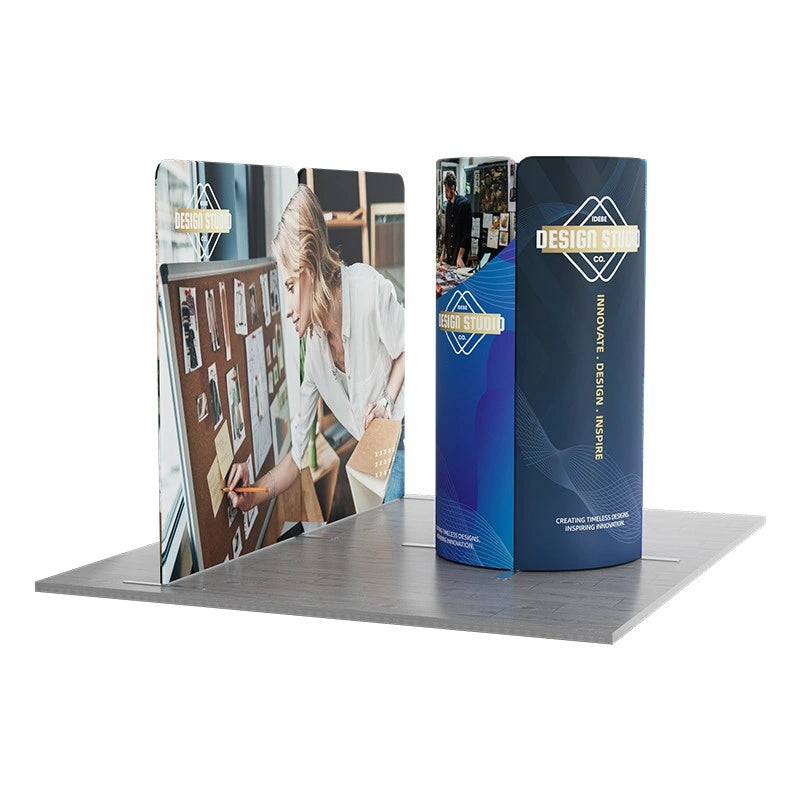 Island style modular fabric display for trade shows