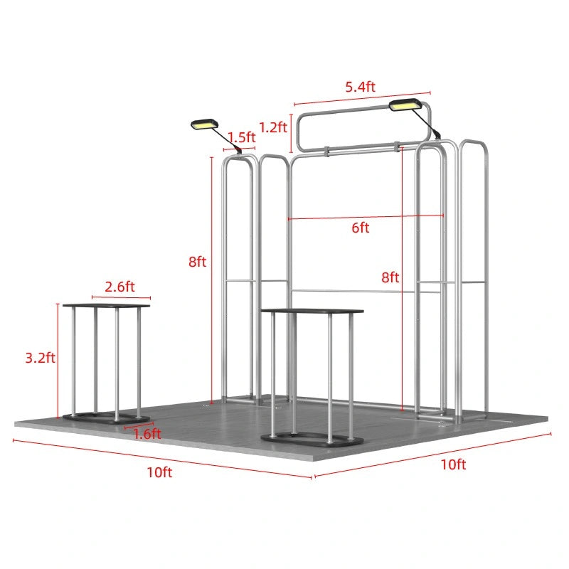 Business exhibition booth B11 featuring structured display zones for clear brand communication