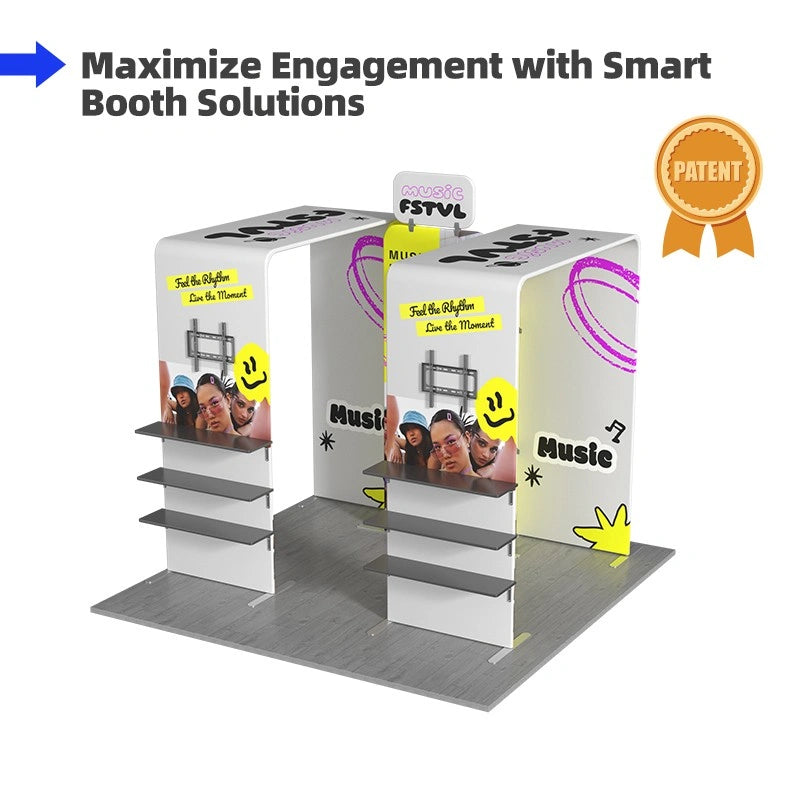 Portable 10x10 Trade Show Booth Kit B6 designed for exhibitions, conferences, and business events.