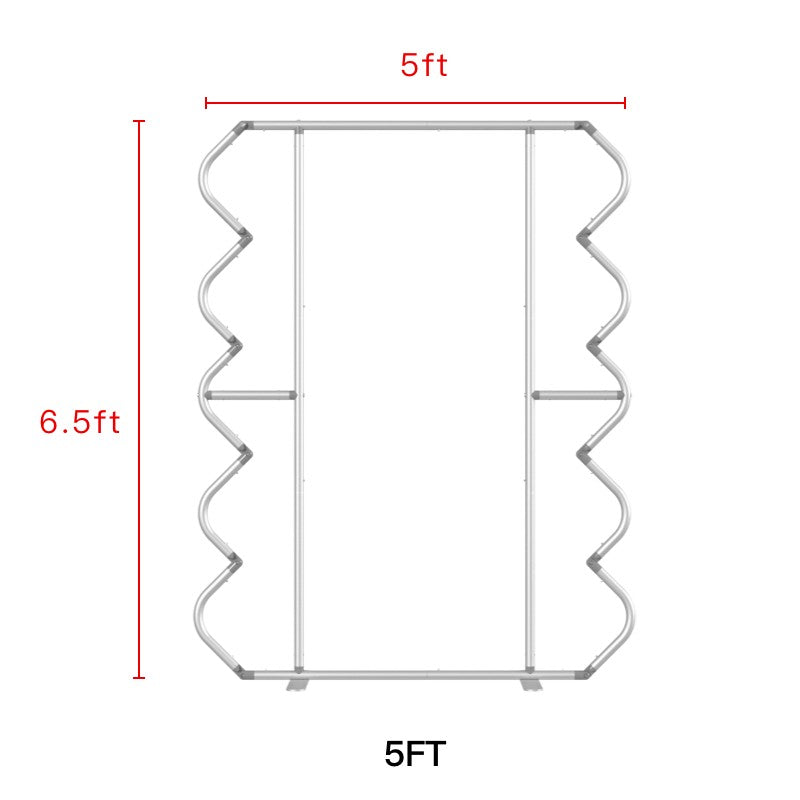 Corrugated Spring Stand Party Backdrop Decor - Flame-Retardant 240g Tension Fabric
