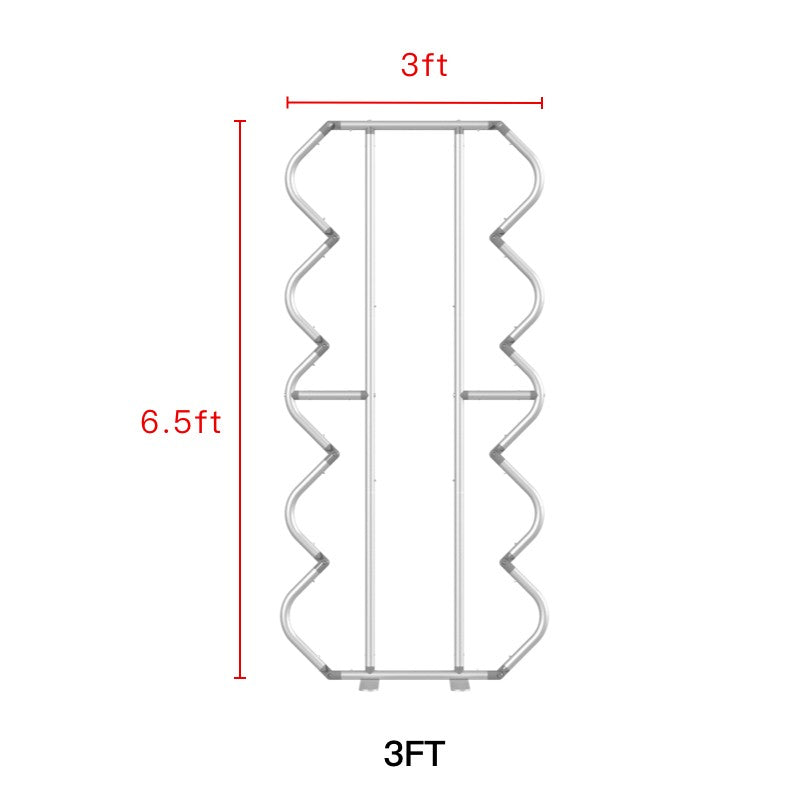 Corrugated Spring Stand Party Backdrop Decor - Flame-Retardant 240g Tension Fabric