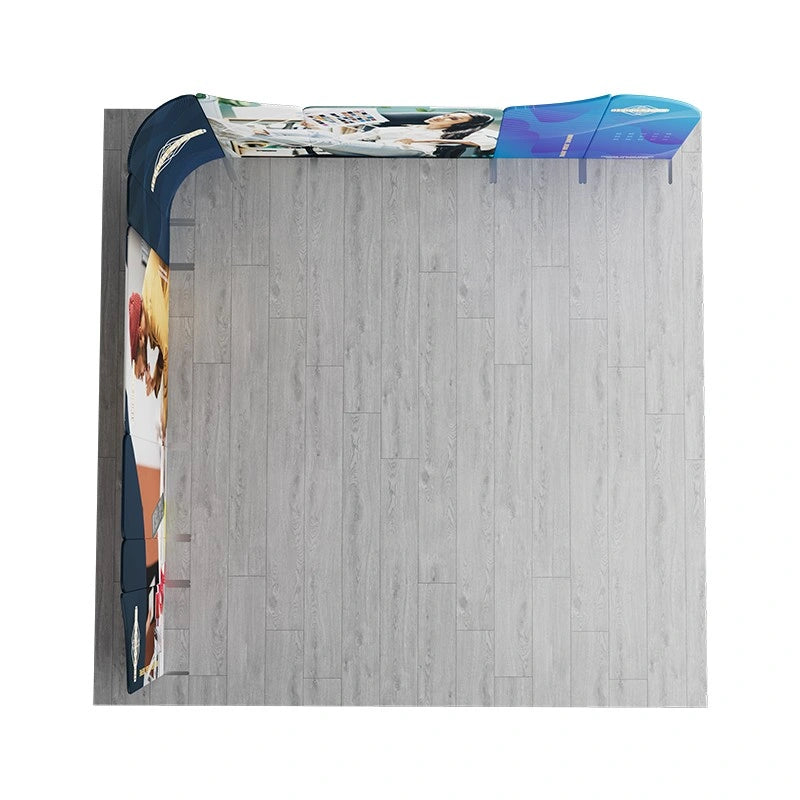 16.4x16.4 trade show booth with magnetic EZ tube fabric panels