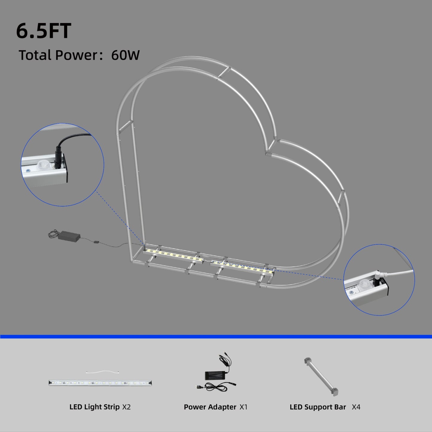 Tilted Heart Shaped Backdrop with dimensional structure for proposals, weddings, anniversaries, and event photography
