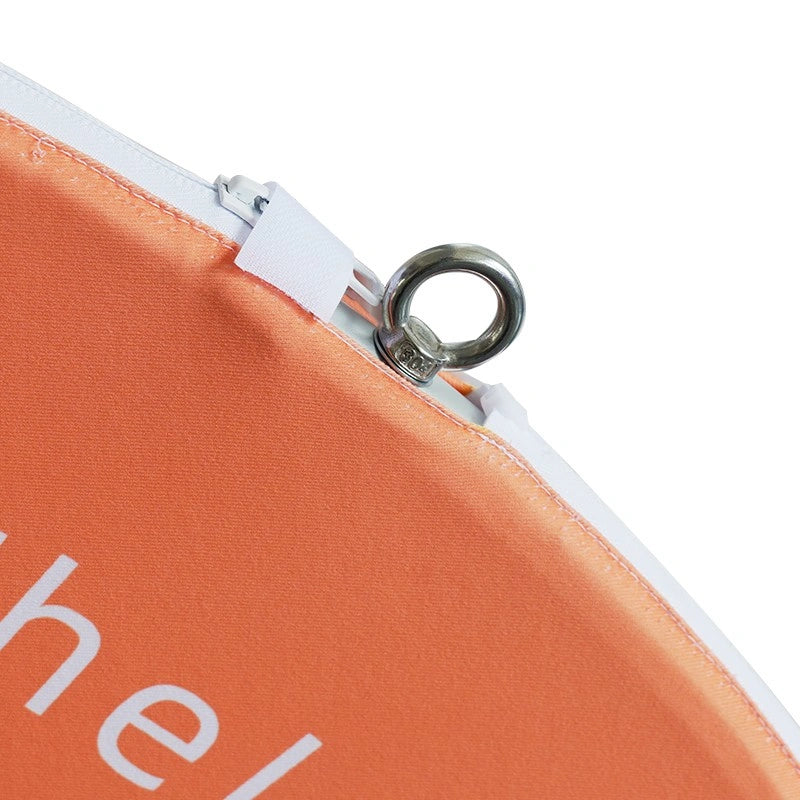 Portable vertical disc hanging sign with carry bag