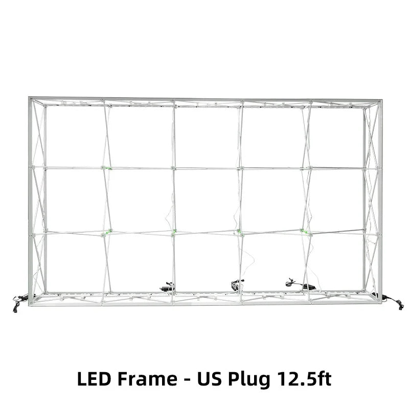 Portable SEG fabric backdrop with a collapsible frame for exhibitions and brand activations